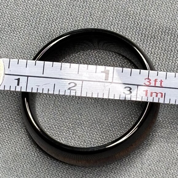 Black Tungsten Koa Ring for Men - Picture 4 of 7